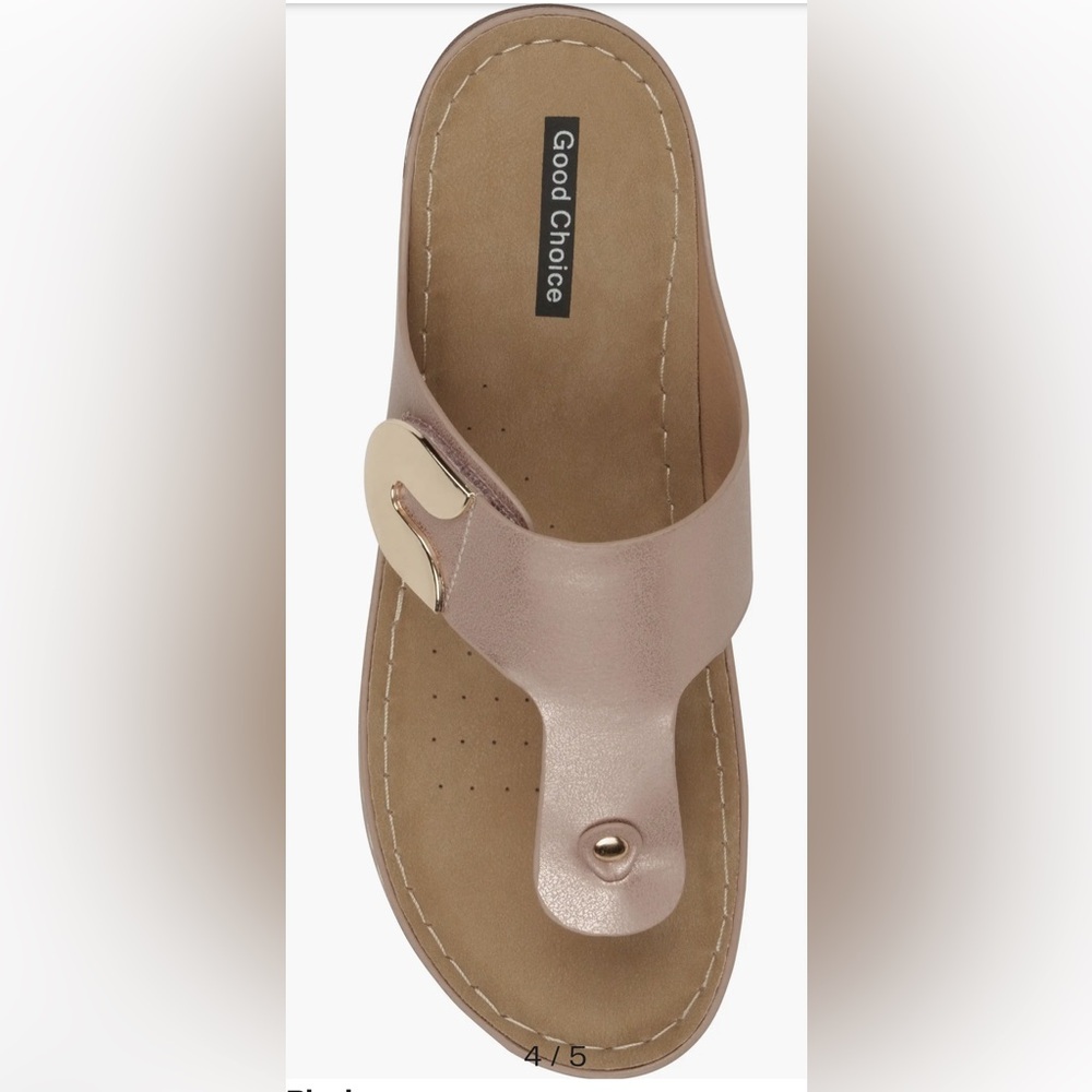 NEW GC Shoes Sam Hardware Comfort Slide Flat Sandals Blush Pink Size 8.5 - Picture 4 of 9
